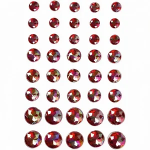 Facet Strass zelfklevend – 6-8-10mm – Rood - Foamtastic Crafts