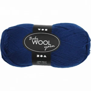 Baby garen, donkerblauw, L: 172 m, 50 gr - Foamtastic Crafts