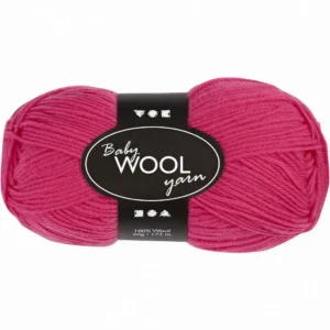Baby garen, cerise, L: 172 m, 50 gr - Foamtastic Crafts