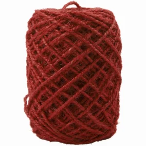 Natuurlijk hennep, 1-2 mm, rood – 30 m - Foamtastic Crafts
