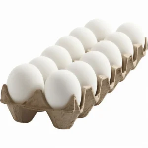 Doosje met kunststof eieren, afm, 6 cm – 12 stuks - Foamtastic Crafts