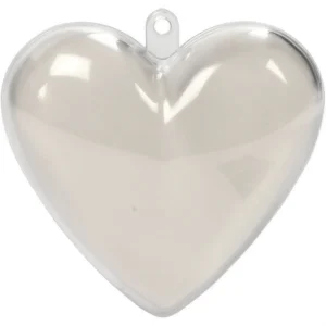 Deco Hart, H: 6,5 Cm, Transparant, 10 Stuks