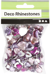 Strasstenen Harten Paars Harmonie 6-14 mm 252 stuks - Foamtastic Crafts