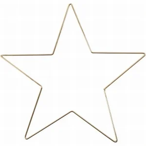Draadvorm metaal Ster Goud – 30 cm - Foamtastic Crafts