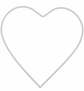 Draadvorm metaal Hart Wit – 13×13 cm - Foamtastic Crafts