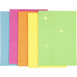 Creativ Company EVA Foam Glitter Neon A5 2mm 5 vel - Foamtastic Crafts