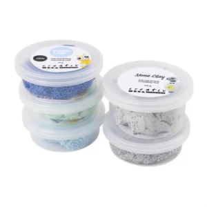 Stone Clay® Blauw Groen Harmonie – 4 x 14 g Foam Clay®, 100 g Stone Clay - Foamtastic Crafts