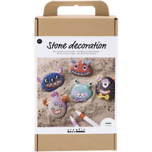 CC Hobbypakket Steendecoratie 5 Stenen Monsters - Foamtastic Crafts