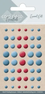 Card Deco Essentials-Enamel Dots Blue and Red - Foamtastic Crafts