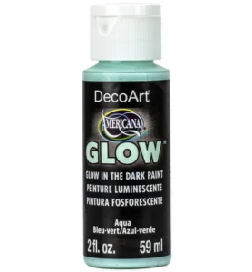 Americana Glow in the Dark –  Aqua – 59ml - Foamtastic Crafts