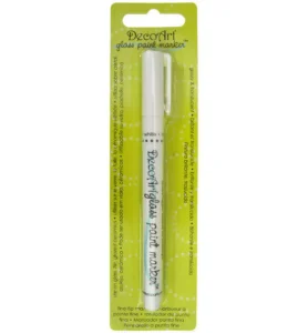 DecoArt Glass Paint Markers 1mm, Translucent White - Foamtastic Crafts