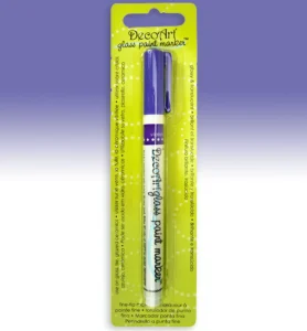 DecoArt Glass Paint Markers 1mm, Translucent Violet - Foamtastic Crafts