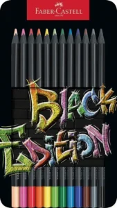 Faber Castell – Black Edition – 12 stuks in Bliketui - Foamtastic Crafts