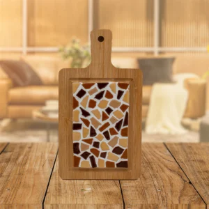 DIY Mozaïek Borrelplank Klein Pakket – Zand/Beige – Handgemaakte Serveerplank - Foamtastic Crafts