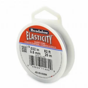 Beadalon Elasticity – Elastiek –  0,8 mm – 25 m – Zilver (sa - Foamtastic Crafts