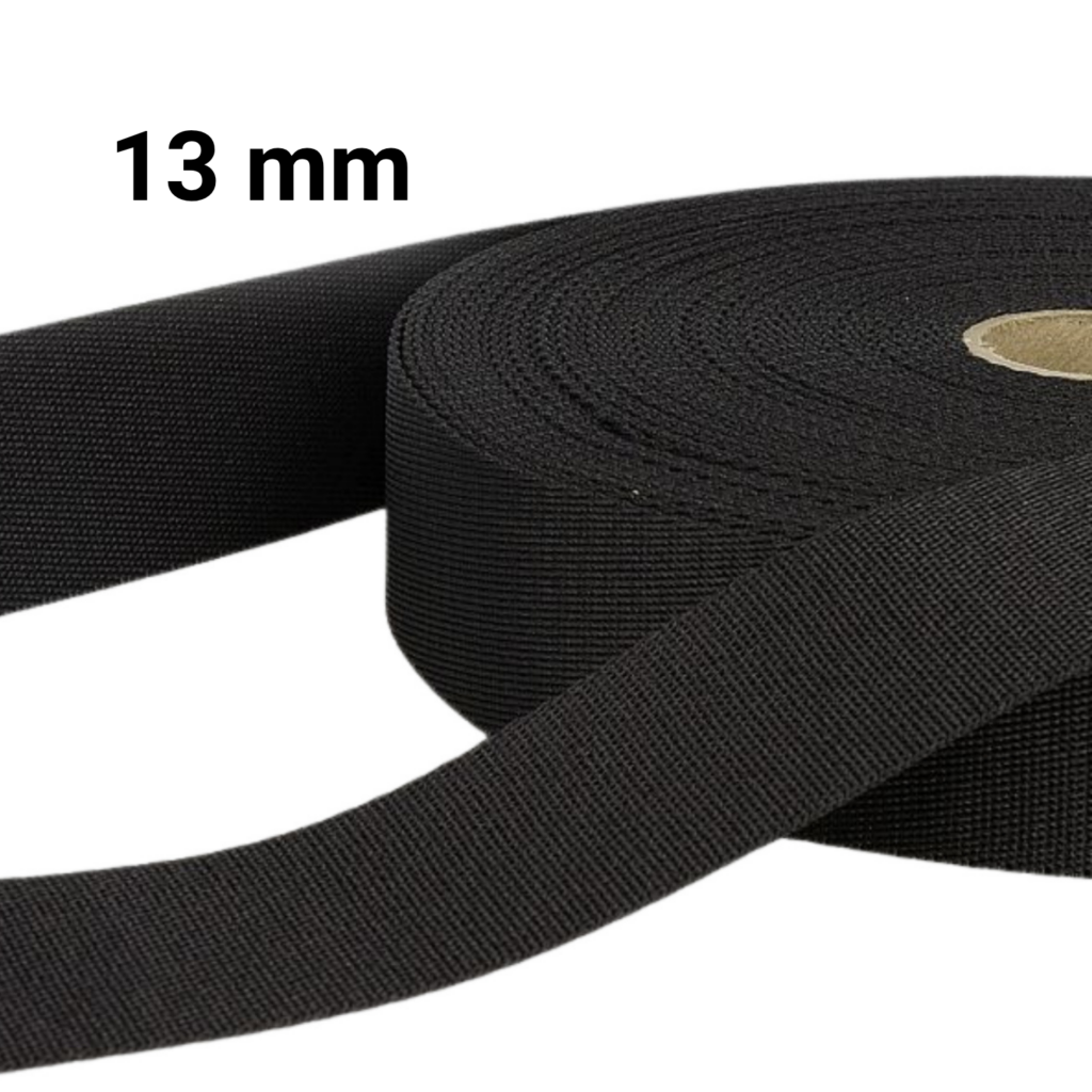 Tassenband Zwart 13 Mm 5m