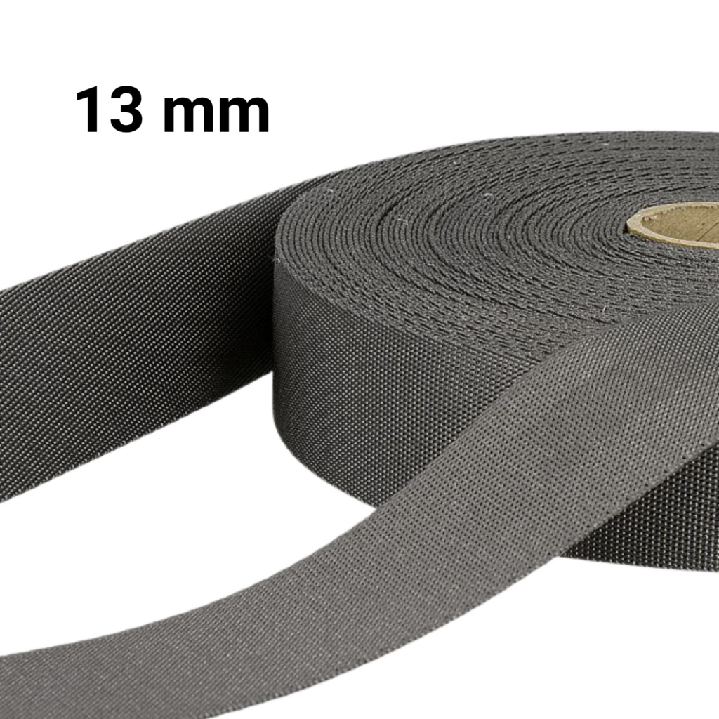 Tassenband Licht Grijs 13 Mm 5m