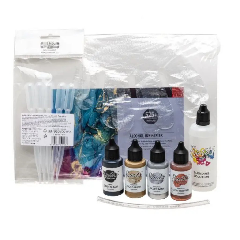 Octopus Fluids Alcohol Ink Set Metallic - Foamtastic Crafts